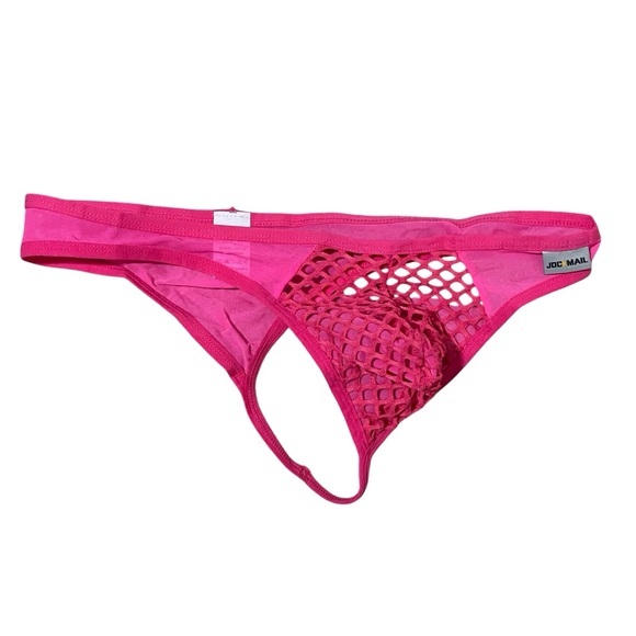 Jockmail Other - Jockmail Mesh Fishnet Sheer Thong Hot Pink JM220 NWT